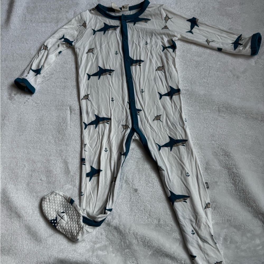 Kyte Shark Print Kids One Piece Pajama